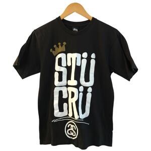 Stussy Vintage Y2K Stu Cru SS Crown T-shirt Men’s S - Streetwear Skater Urban